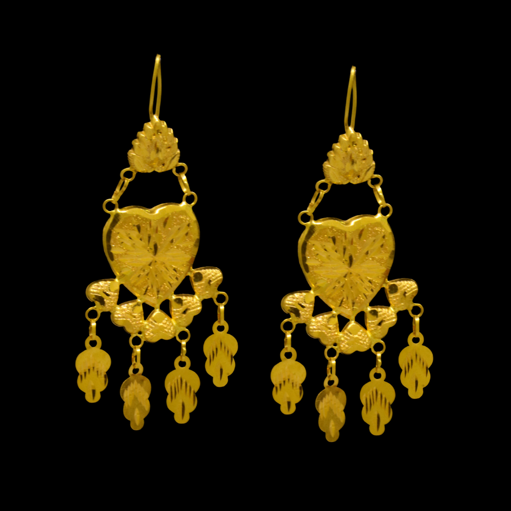 21K Gold Drop Earrings - SW24855